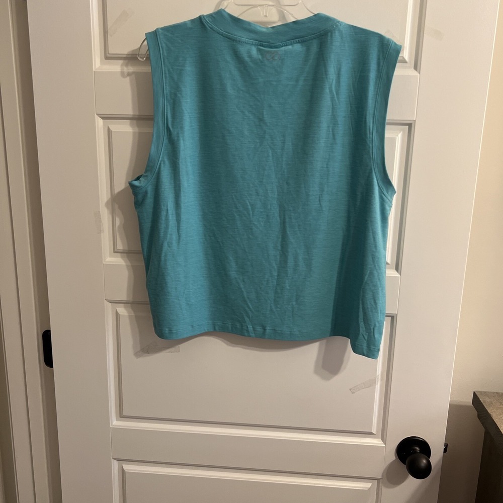 Calia Womens Spearmint Lustralux Mock Neck Sleeveless Solid Pullover Tank Top XL - Picture 2 of 3